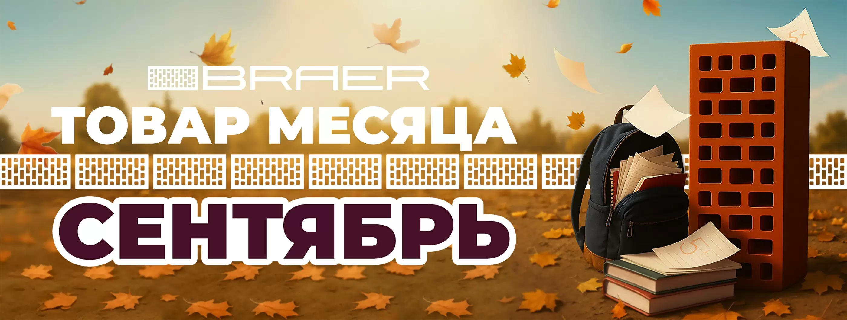 Акция от BRAER на керамическую продукцию "Товар месяца" в сентябре 2025